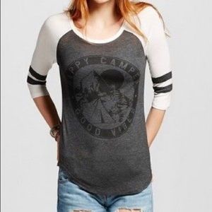 Happy Campers Good Vibes Raglan Tee